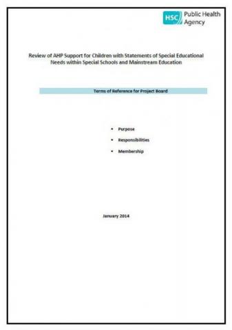 reference terms project special ahp statements support children educational needs health professions allied